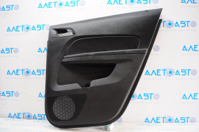 Door trim card rear right Chevrolet Equinox 10-17 black with black insert leather, armrest rubber, scratches