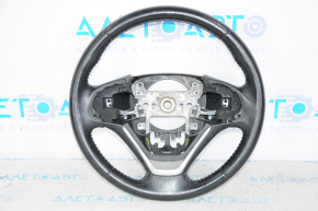 Naked steering wheel Honda CRV 12-16 leather black, with pads