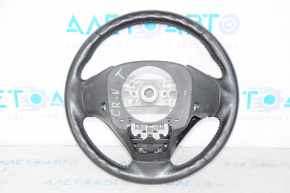 Naked steering wheel Honda CRV 12-16 leather black, with pads