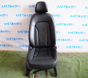 Passenger seat Audi Q5 8R 09-17 with airbag, electric, leather black, with sensor