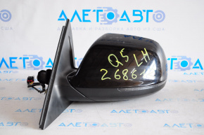 Left side mirror complete Audi Q5 8R 09-17 7 pins, auto-folding, darkening, swivel, heated, black