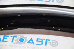 Upper front left door molding Jeep Compass 17-24 chrome with glass seal, torn seal, scratches