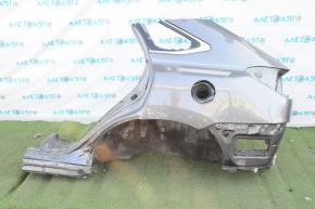 Quarter wing rear left Lexus RX350 RX450h 10-15 graphite, dented at the bottom, putty