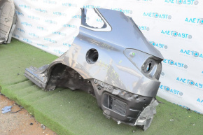 Quarter wing rear left Lexus RX350 RX450h 10-15 graphite, dented at the bottom, putty