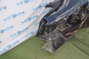 Quarter wing rear right Nissan Sentra 13-19, black, pokes
