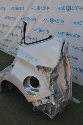 Quarter wing rear left Nissan Versa Note 13-17 silver, small poke