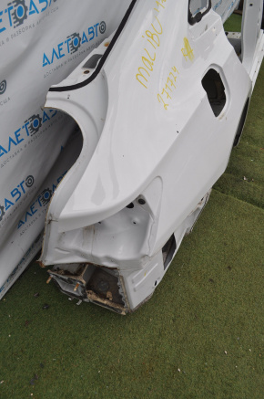 Quarter wing rear right with central pillar Chevrolet Malibu 16-23 white, dented