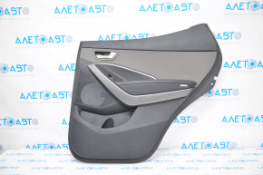 Door trim card rear right Hyundai Santa FE Sport 13-16 black with gray insert scratch