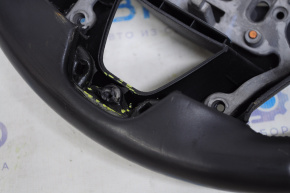 Naked steering wheel Hyundai Santa FE Sport 13-16 pre-rest, leather, black, without buttons and pads, defect of the fastener, scratches