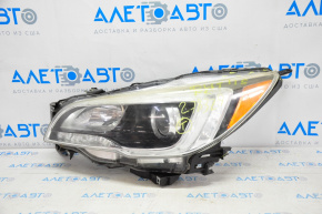 Headlight front left Subaru Outback 15-17 bare pre-rest halogen dark, broken fastener, broken housing