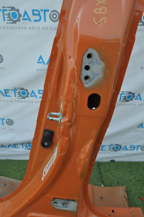 The central left body pillar of Subaru XV Crosstrek 13-17 is dented, sawed off