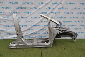Front right quarter Toyota Prius 30 10-15 silver with central pillar