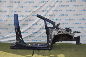 Front right quarter with central pillar Toyota Prius V 12-17 blue, dented side member