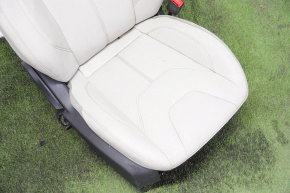Passenger seat Ford Focus mk3 15-18 rest, with airbag, mechanic, beige leather, scratch on leather