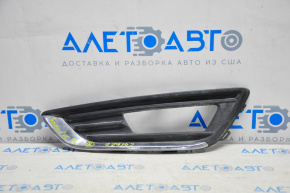 Bumper grille left Ford Focus mk3 15-18 rest for fog lights, type 1, chrome, pokes on chrome