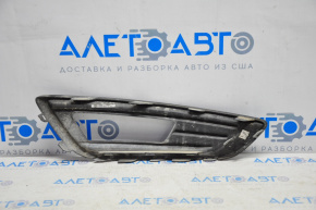 Bumper grille left Ford Focus mk3 15-18 rest for fog lights, type 1, chrome, pokes on chrome