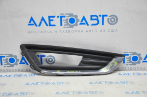 Bumper grille right Ford Focus mk3 15-18 rest under fog lights, type 1, chrome, pokes on chrome