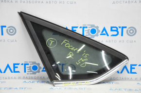 Window blind glass rear left Ford Focus mk3 11-18 5d with molding chrome