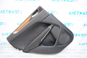 Door trim card rear left Lincoln MKC 15- black with black insert leather, armrest leather, insert wood structure