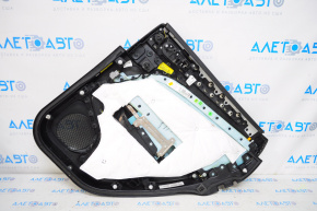 Door trim card rear left Lincoln MKC 15- black with black insert leather, armrest leather, insert wood structure