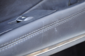 Door trim card front right Lincoln MKC 15-19 leather black with wood insert, scratches