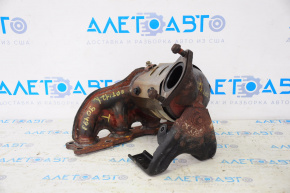 Exhaust manifold with catalytic converter for Kia Optima 11-15 hybrid, rusty