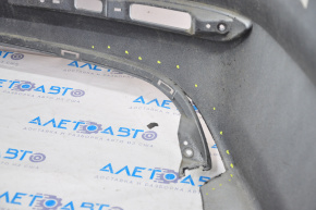 Rear bumper bare Hyundai Sonata 15-17 white W8 broken crepe, cracks, scratches