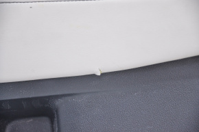 Door trim card rear right Lexus RX350 RX450h 10-15 black with black insert leather, armrest gray leather type 2, tears, bumps, scratches, without reflector