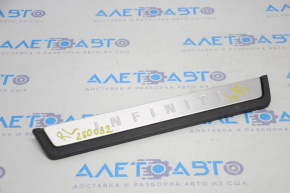 Door sill trim rear left outer Infiniti JX35 QX60 13-17 chrome, type 2, scratches on chrome