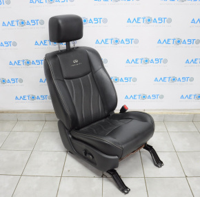 Passenger seat Infiniti JX35 QX60 13-15 with airbag, electric, leather black, headrest with monitor