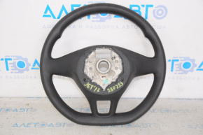 Bare steering wheel VW Jetta 15-16 USA black rubber, without overlay and buttons, broken fastening