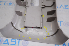 Upper center pillar trim belt right Nissan Leaf 13-17 gray, fastening break