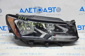Headlight front right VW Passat b8 16-19 USA naked halogen
