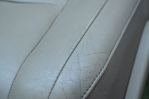 Seat 2 row left Toyota Sequoia 08-10 leather beige, scratches, worn