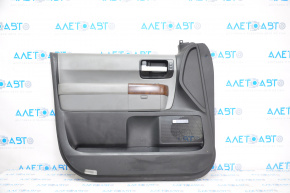 Door trim card front left Toyota Sequoia 08-11 black with gray overlay