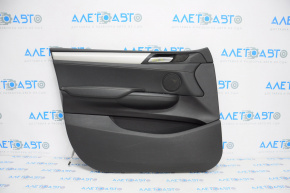 Door trim card front left BMW X3 F25 11-17 leather, black, scratches