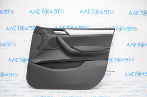 Door trim card front right BMW X3 F25 11-17 leather, black