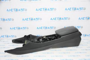 Central console armrest and cup holders BMW X3 F25 11-17 leather, black, scratches