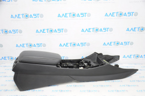 Central console armrest and cup holders BMW X3 F25 11-17 leather, black, scratches