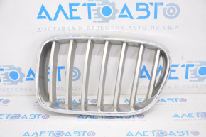 Radiator grill left BMW X3 F25 11-14 prerest nostril, chrome, swollen chrome