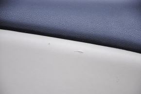 Door trim card front left Dodge Journey 11-18 black with light beige insert leather, armrest leather, beige stitching, crack on leather
