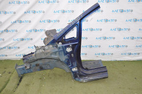 Front left quarter Ford Fiesta 11-19 blue, dented threshold