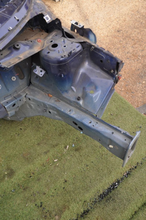 Front left quarter Ford Fiesta 11-19 blue, dented threshold