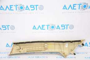 Front pillar trim upper right Toyota Highlander 14-19 beige, for dry cleaning
