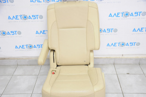 Rear row of seats 2nd row left Toyota Highlander 14-16 leather, beige, separate