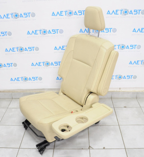 Rear row of seats 2 row right Toyota Highlander 14-16 leather, beige, separate