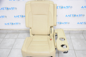 Rear row of seats 2 row right Toyota Highlander 14-16 leather, beige, separate