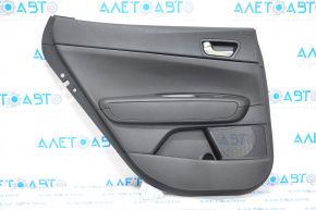 Door trim card rear left Kia Optima 16-18 black with black insert leather, armrest leather, scratches, breakage crepe