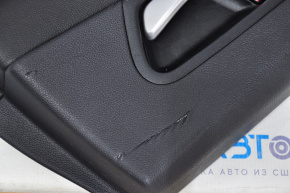Door trim card rear left Kia Optima 16-18 black with black insert leather, armrest leather, scratches, breakage crepe