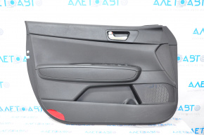 Door trim card front left Kia Optima 16- black with black insert leather, armrest leather, scratches